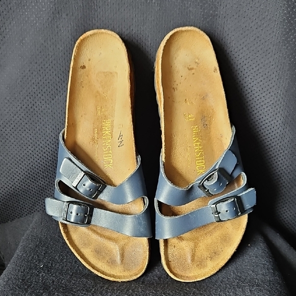 Birkenstock Shoes - Birkenstock Ibiza Blue Double Strap Sandals